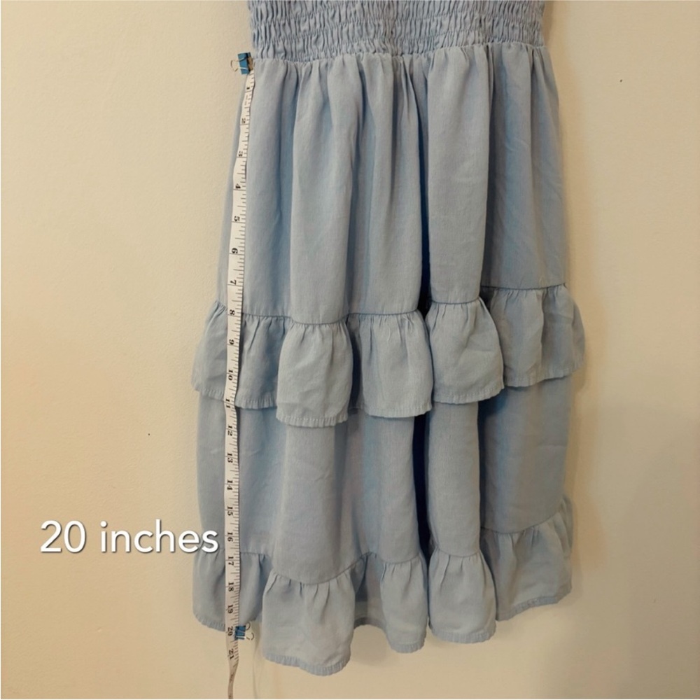 Summer Dress Casual Boho Smocked Ruffle Beach Babydoll Mini Dress Layered Flowy - Picture 7 of 8